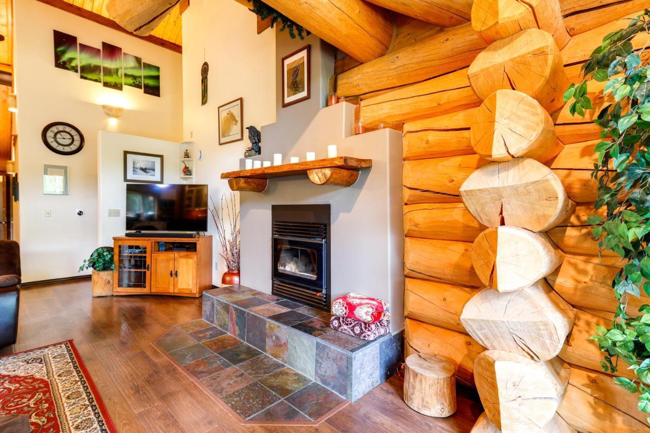 Riverside Log Cabin On-Site Aurora Viewing! North Pole エクステリア 写真