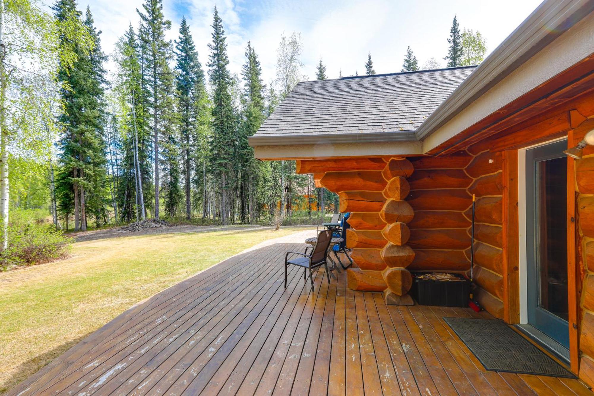 Riverside Log Cabin On-Site Aurora Viewing! North Pole エクステリア 写真